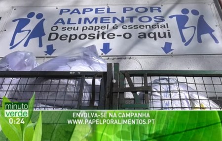 Campanha "Papel por Alimentos" em 1minuto